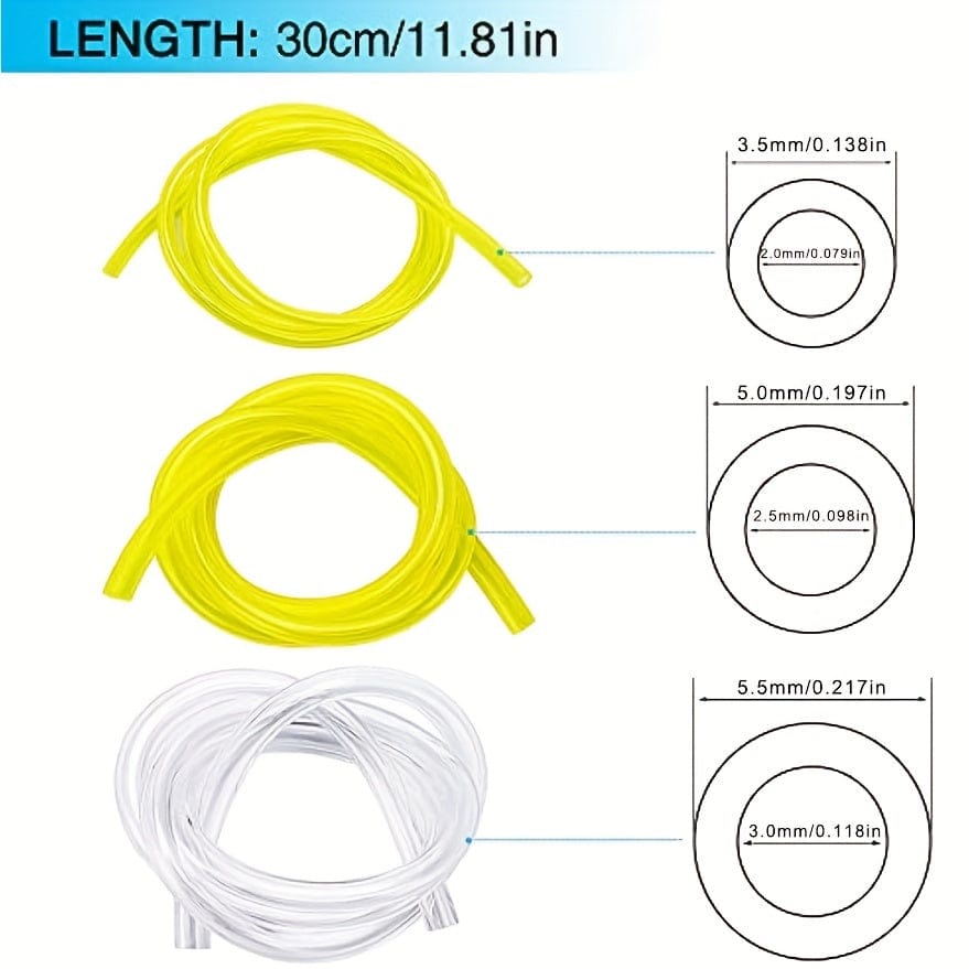 Planet Gates 17pcs 17pcs Fuel Pipes Set Flexible Fuel Pipes Gasoline Filter Primer Bulb Gasket Pipe Candle Brusher For Brusher, Chainsaw, 30cm