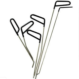 Planet Gates 17Pcs 6/17Pcs Car Dent Repair Hooks Stainless Steel Push Rods Car Body Dent Removal Crowbar Kit  Automotive Ding Hail Puller Set