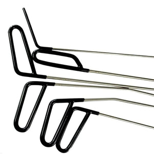 Planet Gates 17Pcs 6/17Pcs Car Dent Repair Hooks Stainless Steel Push Rods Car Body Dent Removal Crowbar Kit  Automotive Ding Hail Puller Set