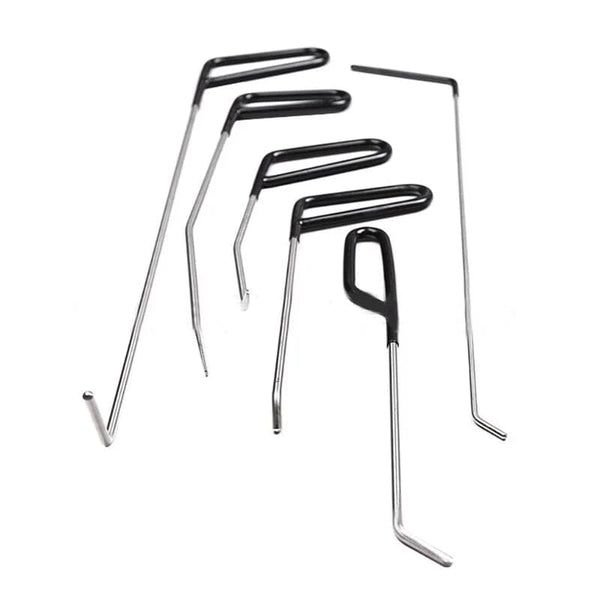 Planet Gates 17Pcs 6/17Pcs Car Dent Repair Hooks Stainless Steel Push Rods Car Body Dent Removal Crowbar Kit  Automotive Ding Hail Puller Set