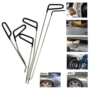 Planet Gates 17Pcs Car Hook Rods Paintless Dent Repair Hail Remover Hooks Rods Kits Auto Body Dents Stainless Steel Hands Tools
