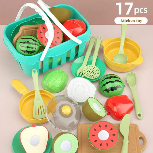 Planet Gates 17pcs Cutting Pretend Play Calculator Cash Register Toy Supermarket Shop Cashier Registers with Scanner Microphone Credit Card Gifts for Kids