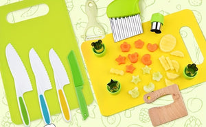 Planet Gates 17pcs Montessori Kitchen Tools Cooking Set - Real Cooking Experience for Kids