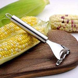 Planet Gates 18*6.5cm 1pc Ergonomic Stainless Steel Corn Planer And Peeler - Effortlessly Remove Cobs And Shuck Corn With Ease
