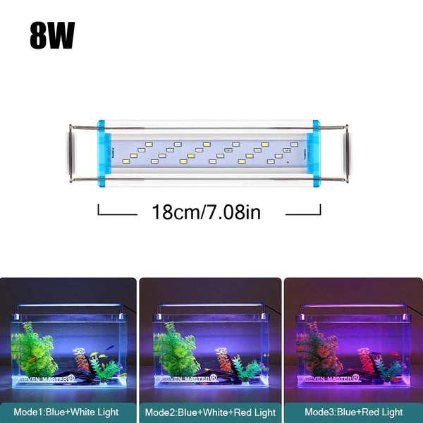 Planet Gates 18~70CM Super Bright Lamp LED Aquarium Light For Aquatic Plant Fish Tank Extensible Clip Lamp 90~260V