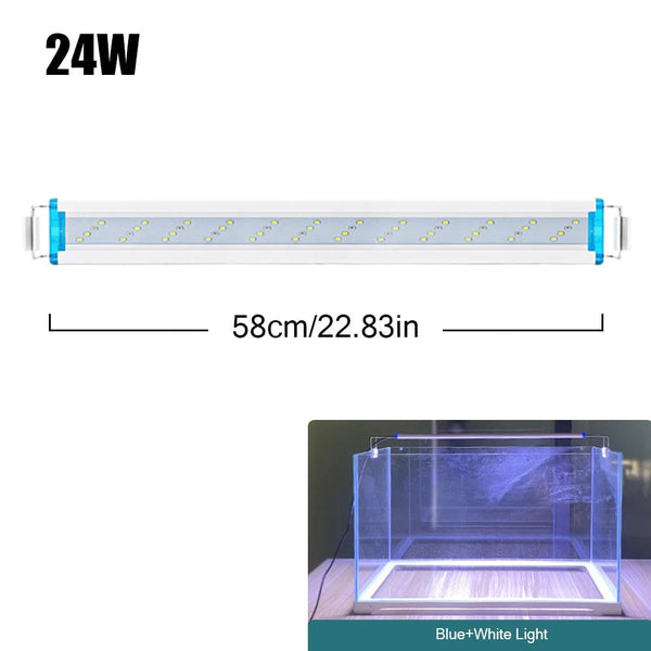 Planet Gates 18~70CM Super Bright Lamp LED Aquarium Light For Aquatic Plant Fish Tank Extensible Clip Lamp 90~260V