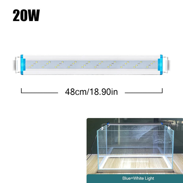 Planet Gates 18~70CM Super Bright Lamp LED Aquarium Light For Aquatic Plant Fish Tank Extensible Clip Lamp 90~260V