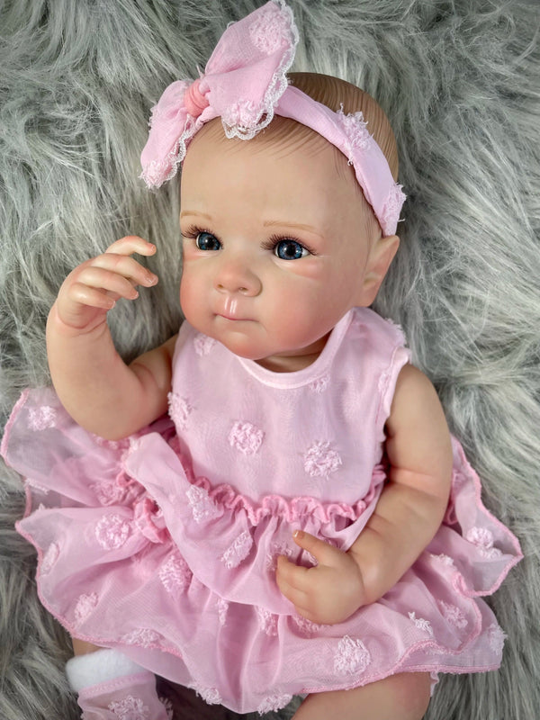 Planet Gates 18 Inch Bettie Full Body Soft Silicone Vinyl Girl Reborn Baby Doll With Painted Lifelike Hair Bebe Reborn Toys