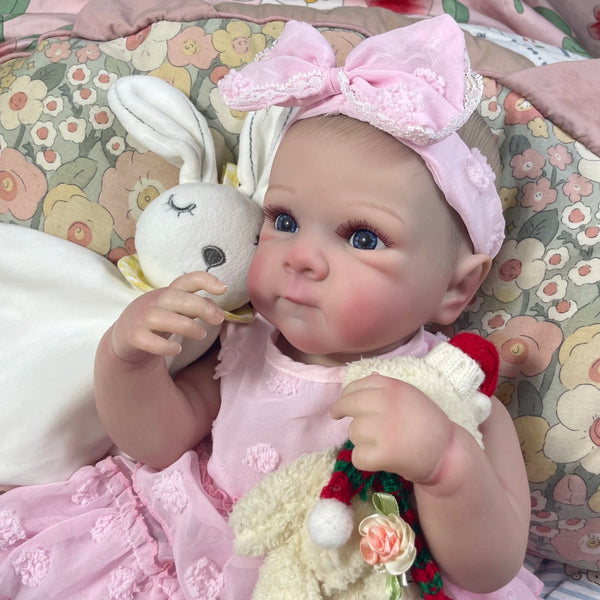 Planet Gates 18 Inch Finished Reborn Baby Doll Full Silicone Vinyl Girl Washable Bettie With Painted Lifelike 3D Skin Reborn Christmas Toys