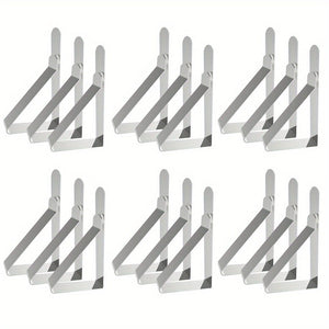 Planet Gates 18 Pack Long Tablecloth Clips 6/12/18/24/30pcs Tablecloth Clips, Heavy Duty Picnic Table Clips, Stainless Steel Table Cloth Cover Clamps, Table Cloth Holders Ideal For Restaurant Picnics Marquees Weddings Graduation Party