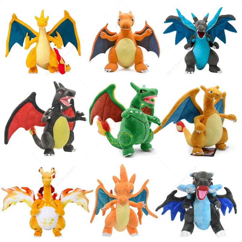 Planet Gates 18 Styles Shiny Charizard Plush Toys Pokemon Mega Evolution X & Y Charizard Soft Stuffed Animals Toy Doll Gift for Children Kids