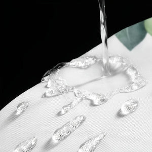 Planet Gates 180*180cm 4PC 4pcs Green Marble Pattern Shower Curtain Set, Modern Decorative Bathroom Set, Bathroom Rug, U-Shape Mat, Toilet Lid Pad, Water-resistant Curtain Including 12 Hooks, Bathroom Accessories