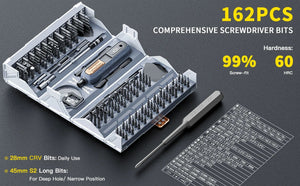 Planet Gates 180 in 1 180 in 1 Precision Screwdriver Set Magnetic Drill Bits Professional Hand Repair Tools for iPhone Watch Glasses with Storage Box