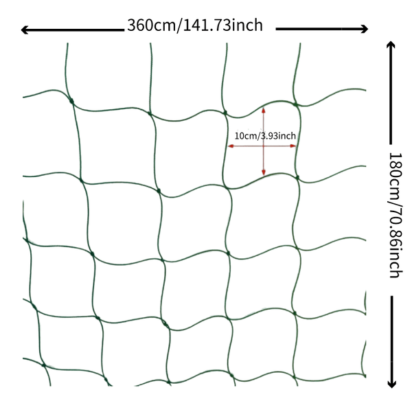 Planet Gates 180cm/70.86inch*360cm/141.73inch 1pc, Plant Climbing Net For Climbing Plants, Planting Supplies And Tools, Green Grid Net For Climbing Plants, Garden Flower And Plant Supplies, Garden Balcony Gardening Beauty Planting Supplies, Flower Pots
