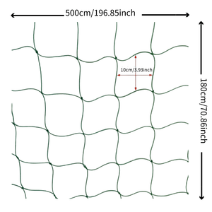 Planet Gates 180cm/70.86inch*500cm/196.85inch 1pc, Plant Climbing Net For Climbing Plants, Planting Supplies And Tools, Green Grid Net For Climbing Plants, Garden Flower And Plant Supplies, Garden Balcony Gardening Beauty Planting Supplies, Flower Pots