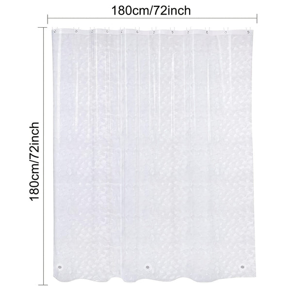 Planet Gates 182.88cm×182.88cm 1pc Polygon Shower Curtain, PEVA Shower Curtain, Translucent Shower Curtain Liner, Thickened Shower Curtain Liner For Bathroom, 182.88cmx182.88cm