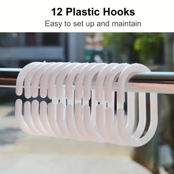 Planet Gates 182.88cm×182.88cm 1pc Polygon Shower Curtain, PEVA Shower Curtain, Translucent Shower Curtain Liner, Thickened Shower Curtain Liner For Bathroom, 182.88cmx182.88cm