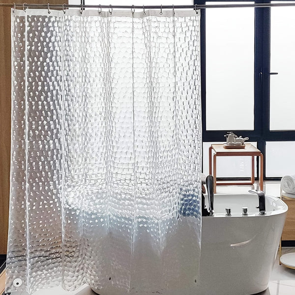 Planet Gates 182.88cm×182.88cm 1pc Polygon Shower Curtain, PEVA Shower Curtain, Translucent Shower Curtain Liner, Thickened Shower Curtain Liner For Bathroom, 182.88cmx182.88cm