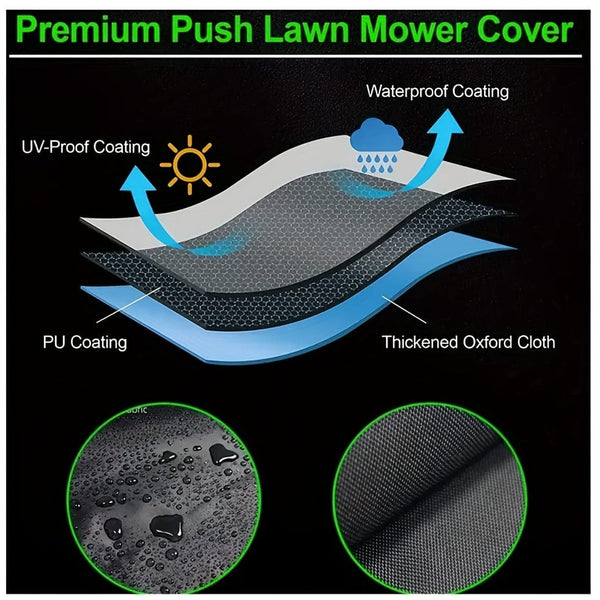 Planet Gates 187.96*99.06*63.5cm 1pc Heavy Duty 600D Weatherproof UV Resistant Mower Protector Cover, Outdoor Patio Furniture Cover