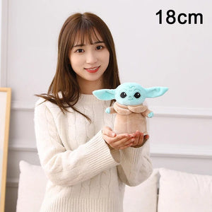 Planet Gates 18cm Disney Star Wars Anime Yoda Plush Grogu Mandalorian Figure Yoda Baby Peluche Dolls Stuffed Cartoon Yoda Model Kid Toy Gifts