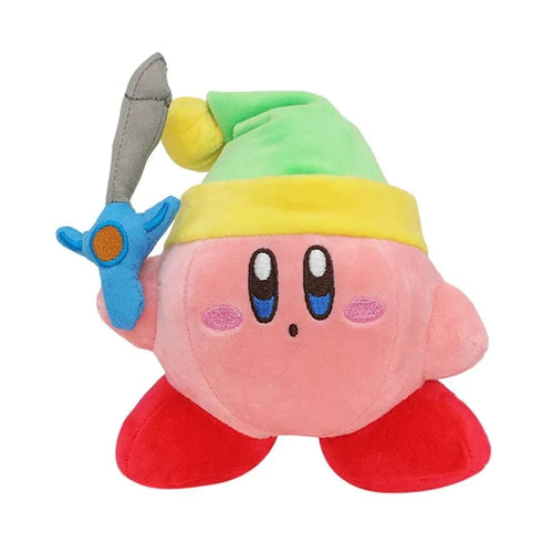 Planet Gates 18cm Kawaii Anime Star Kirby Sword Kirby Soft Stuffed Peluche Plush Kids High Quality Cartoon Dolls Great Birthday Gift for Children
