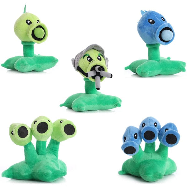 Planet Gates 18cm Plants vs Zombies Peashooter Plush Toy Doll Cute Snow Pea Threepeater Plush Soft Stuffed Toys Gifts for Children Kids
