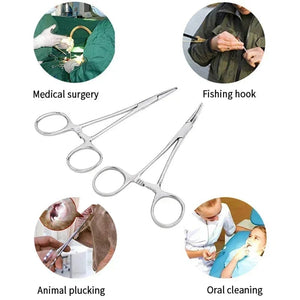 Planet Gates 18cm / Straight Mouth Hand Tool Hemostatic Forceps Pet Hair Clamp Fishing Locking Pliers Epilation Tools Curved Straight Tip 12.5 16 18cm