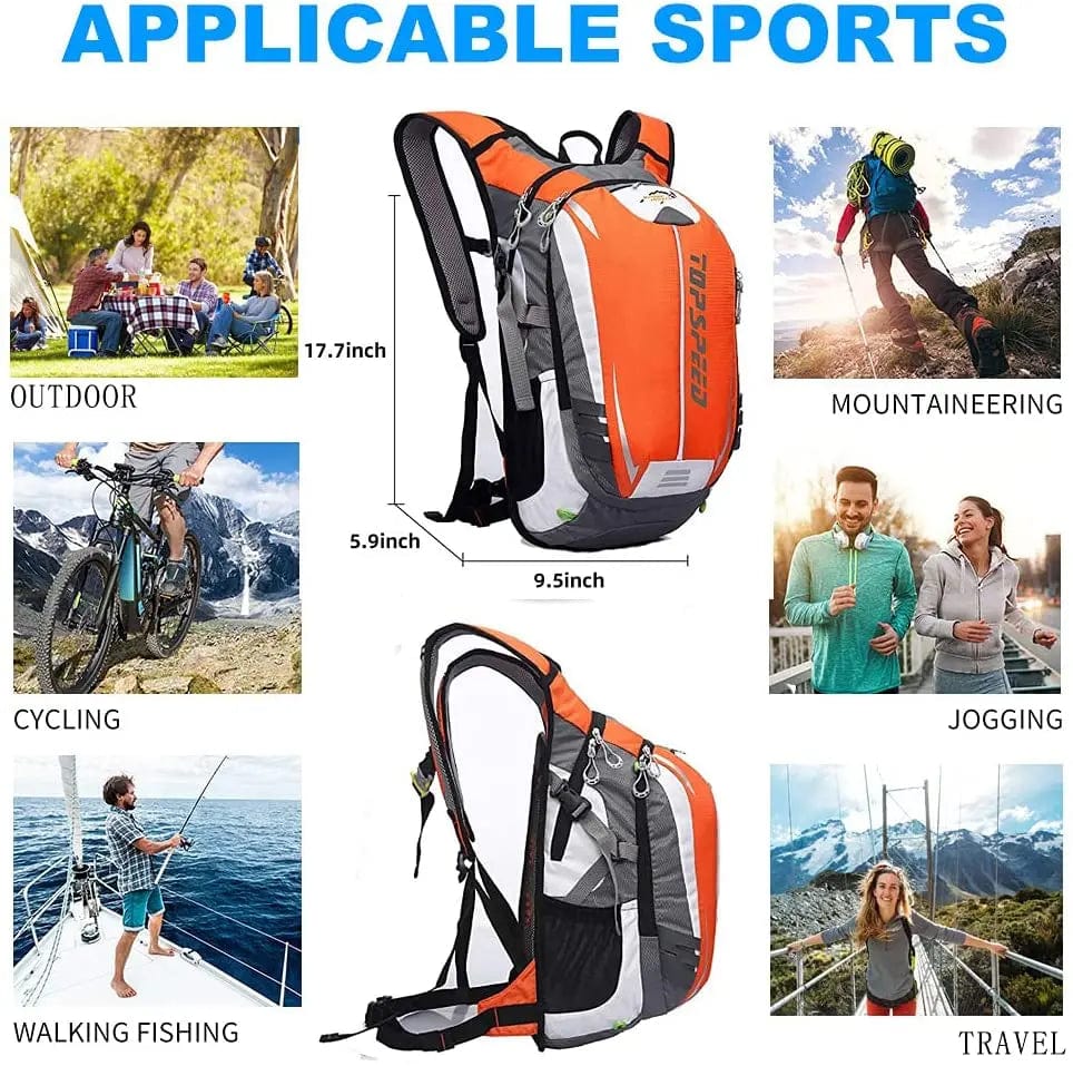 Planet Gates 18L Ultralight Outdoor Sports Backpack for Climbing, Hiking, Running, Cycling, Hydration, Waterproof