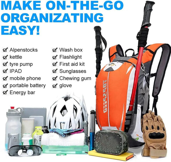 Planet Gates 18L Ultralight Outdoor Sports Backpack for Climbing, Hiking, Running, Cycling, Hydration, Waterproof