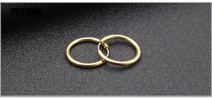 Planet Gates 18mm / black POPMAX Men��s Hoops Stainless Steel Round Circle Earrings For Women Man Gold Silver Color Not Fade Ear Rings Male Jewelry 2Pcs