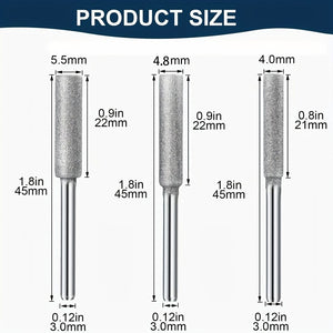 Planet Gates 18pcs 18pcs Diamond Chainsaw Sharpener, 3 Size Stone Chain Saw Chainsaw Sharpener Tool For Chain Saw Stone Jewelry Wood