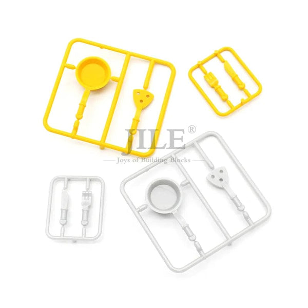 Planet Gates 18PCS Foods Set 1 City Mini Food Building Blocks Hamburger Pizza Fries Cake Dessert Chocolate Cookies MOC Bricks Plastic Assemble Part Figures Toy