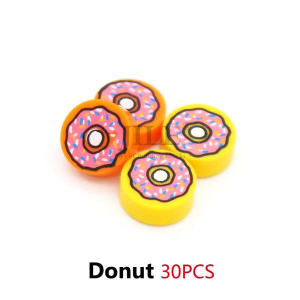 Planet Gates 18PCS Foods Set 1 City Mini Food Building Blocks Hamburger Pizza Fries Cake Dessert Chocolate Cookies MOC Bricks Plastic Assemble Part Figures Toy