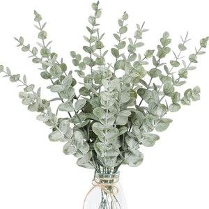 Planet Gates 18pcs / Gray Green 18pcs Eucalyptus Stems Artificial Green Eucalyptus Stems Eucalyptus Leaves Decor Eucalyptus Branches Fake Eucalyptus With Fake Leaves 38.1 Cm Faux Eucalyptus Stem For Vase Wedding Bouquet Home