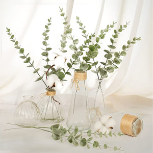 Planet Gates 18pcs / Gray Green 18pcs Eucalyptus Stems Artificial Green Eucalyptus Stems Eucalyptus Leaves Decor Eucalyptus Branches Fake Eucalyptus With Fake Leaves 38.1 Cm Faux Eucalyptus Stem For Vase Wedding Bouquet Home