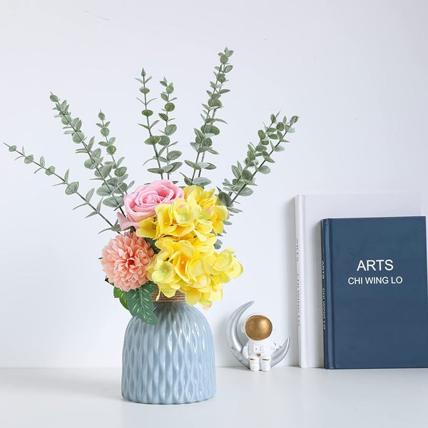 Planet Gates 18pcs / Gray Green 18pcs Eucalyptus Stems Artificial Green Eucalyptus Stems Eucalyptus Leaves Decor Eucalyptus Branches Fake Eucalyptus With Fake Leaves 38.1 Cm Faux Eucalyptus Stem For Vase Wedding Bouquet Home