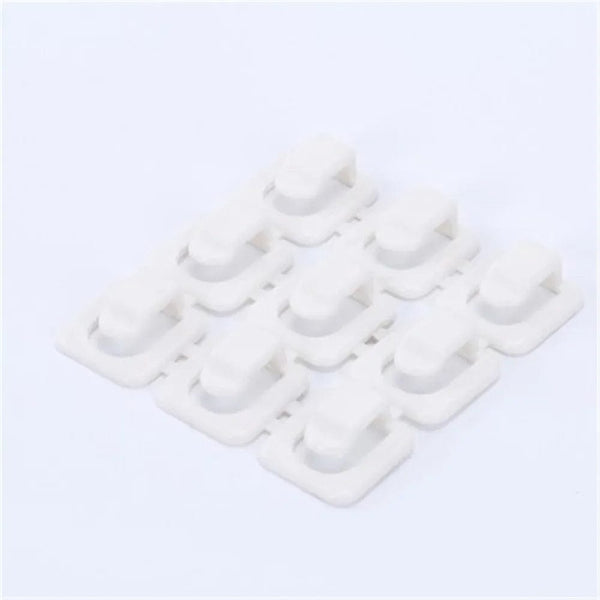 Planet Gates 18pcs white / CN 18pcs Usb Organizer Cables Desk Cable Holder Self-adhesive Cable Clip Cord Holder Cable Winder Wire Clips Office Accessories