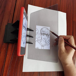 Planet Gates 18x10CM Kids Projection Drawing Copy Board Projector Painting Tracing Board Sketch Specular Reflection Dimming Bracket Montessori Toys