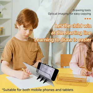 Planet Gates 18x10CM Kids Projection Drawing Copy Board Projector Painting Tracing Board Sketch Specular Reflection Dimming Bracket Montessori Toys