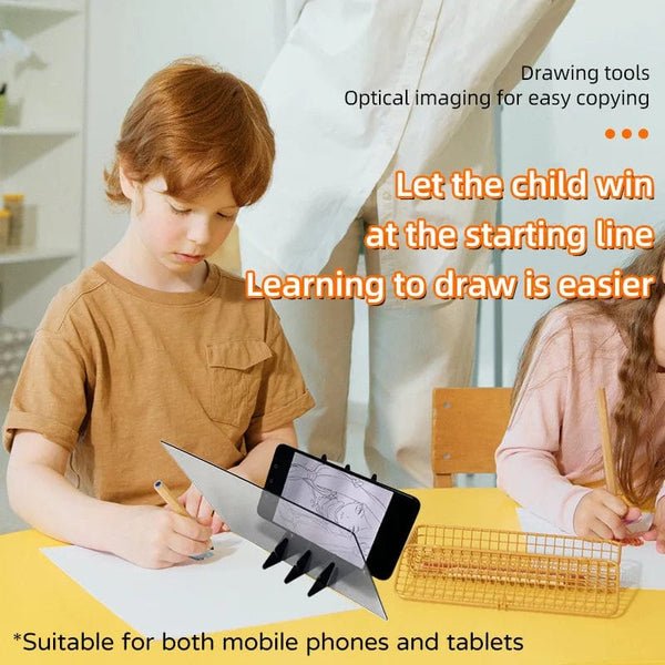 Planet Gates 18x10CM Kids Projection Drawing Copy Board Projector Painting Tracing Board Sketch Specular Reflection Dimming Bracket Montessori Toys