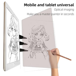 Planet Gates 18x10CM Kids Projection Drawing Copy Board Projector Painting Tracing Board Sketch Specular Reflection Dimming Bracket Montessori Toys