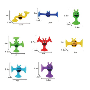 Planet Gates 19 pcs / CHINA Soft Building Blocks Suction Cup Toys DIY Puzzle Sticky Game Children Bath Toys Montessori Sensory Stress Release Toy for Autism