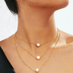 Planet Gates 19 YWZIXLN 2021 Trend Elegant Jewelry Wedding Big Pearl Necklace For Women Fashion White Imitation Pearl Choker Necklace N0179