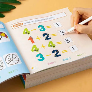 Planet Gates 190 Pages Mathematical Training Early Education Book Pen Control Kids Painting Brain Development for Kids 2-6 Years