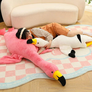 Planet Gates 190cm Pink Ins Flamingo Doll Stuffed Toy Soft Big Pillow Girl Heart-shaped Rag Bed Leg Birthday Christmas Gift Plush Toys Stitch