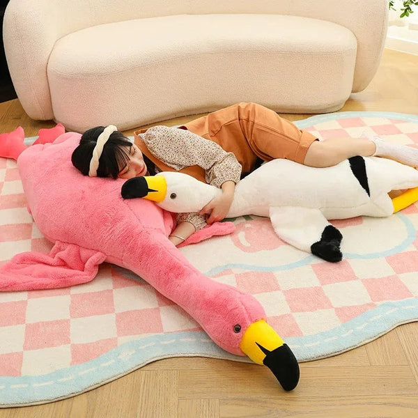 Planet Gates 190cm Pink Ins Flamingo Doll Stuffed Toy Soft Big Pillow Girl Heart-shaped Rag Bed Leg Birthday Christmas Gift Plush Toys Stitch