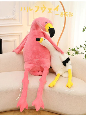 Planet Gates 190cm Pink Ins Flamingo Doll Stuffed Toy Soft Big Pillow Girl Heart-shaped Rag Bed Leg Birthday Christmas Gift Plush Toys Stitch