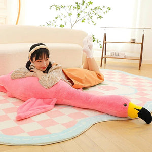 Planet Gates 190cm Pink Ins Flamingo Doll Stuffed Toy Soft Big Pillow Girl Heart-shaped Rag Bed Leg Birthday Christmas Gift Plush Toys Stitch