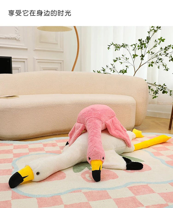 Planet Gates 190cm Pink Ins Flamingo Doll Stuffed Toy Soft Big Pillow Girl Heart-shaped Rag Bed Leg Birthday Christmas Gift Plush Toys Stitch