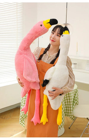 Planet Gates 190cm Pink Ins Flamingo Doll Stuffed Toy Soft Big Pillow Girl Heart-shaped Rag Bed Leg Birthday Christmas Gift Plush Toys Stitch